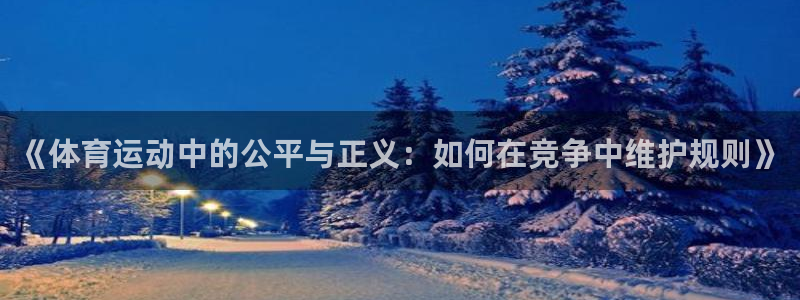 谈球吧：《体育运动中的公平与正义：如何在竞争中维护规则》