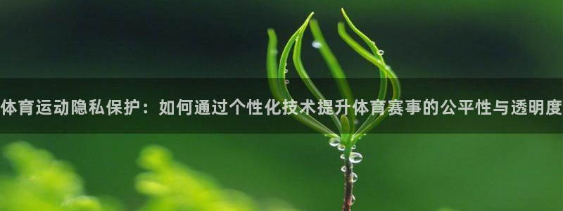 谈球吧体育官网：体育运动隐私保护：如何通过个性化技术提升体育赛事的公平性与透明度